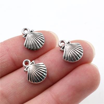 China DIY Necklace Bracelet Jewelry Making 30pcs/lot 14x11mm Antique Silver Plated Shell Handmade Charms Pendant : DIY for Bracelet Necklace for sale