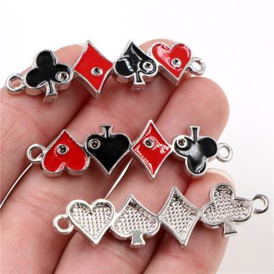 China DIY Necklace Bracelet Jewelry Making 6pcs/lot 47x14mm Antique Silver Plated Poker Suit Handmade Charms Pendant : DIY For Bracelet Necklace for sale