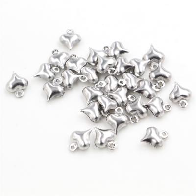 China DIY Charms Pedant For Necklace Bracelet Earrings Making 30pc/lot 10x8mm Heart Charm 316 Stainless Steel Heart Cute Necklace PendantCharms DIY Jewelry Making Dropshipping for sale