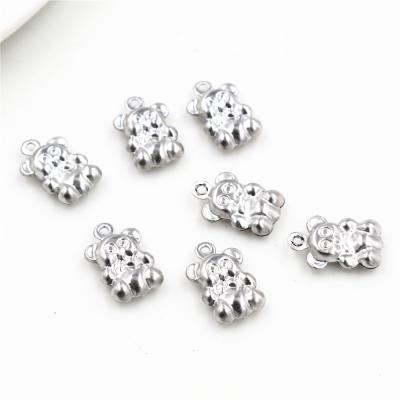 China DIY Charms Pedant for Necklace Bracelet Earrings Making 30pc/lot 13x8mm Bear Charm 316 Stainless Steel Charms DIY Cute Pendant Jewelry Making Findings for Necklace Bracelet for sale