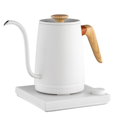 China Sustainable Tea 1000ml Coffee Spill Over Kettle Stainless Steel Gooseneck Kettle With 24Oz Temperature Control for sale