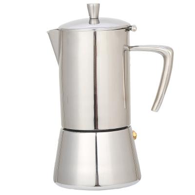 China Stored Mocha Coffee Pot Stainless Steel 4 Cup Stovetop Or Electrify Espresso Coffee Maker for sale