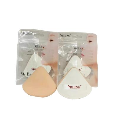 China Comfortable Makeup Velvet BLING Powder Puff Ribbon Cotton Loose Soft Round Powder Puff for Body for sale