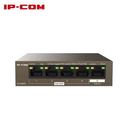 China IP-COM G1105PD POE Switch 4 Left Port 5 Gigabit Ethernet PoE 1000M PoE For IP Camera for sale