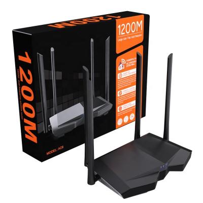 China High quality mbps 5ghz 80211AC dual band smart network wifi router Tenda AC6 home wireless home repeater AC1200M mbps for sale