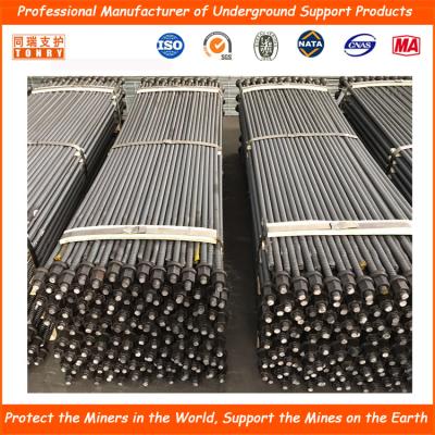 China Steel m18 resin anchoring full rock mining threadbar bolt for sale