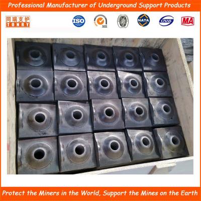 China Black Domed Underground Mining Support Mining Rock Bolt MF150X150X3.8mm Plate for sale