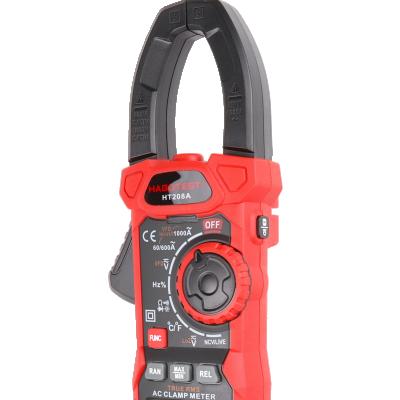 China Digital Clamp Meter Manual 6000 Count AC/DC Voltmeter Current Testers HT208D 350mm*60mm for sale