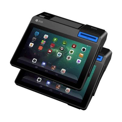 China Touch Screen Banking System All In One Fingerprint POS Tablet Terminal Machines 10.1 Inch Android Tablet POS With 16GB/32GB Printer for sale