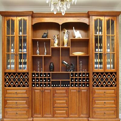 China Other new fashion furniture export oak display luxury wine cabinet design with high quality wine cabinet for sale