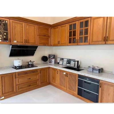 China Custom solid wood wooden cabinet kitchen door storage chest teak colored cabinetry wall unit cabinetry living room woodwork cabinetry for sale