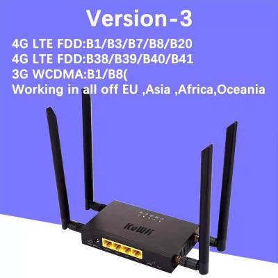 Κίνα KuWFi 150Mbps Αντενές υψηλής απόδοσης Router Wifi 4g Wireless Hotspot Router προς πώληση