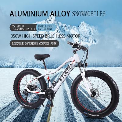 China Akez 36V 10AH 350W Ebike 27 Inch Dirt Bike 26*4.0 Fat Tire Standard Electric Bike Aluminum Speed ​​Cruiser Bike for sale