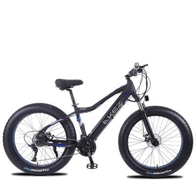 China Aluminum Alloy Snow Bike26*4.0 Inch Fat Tire Electric Bicycle Snow Bike 48V 10AH 750W Ebike 27 Speed for sale