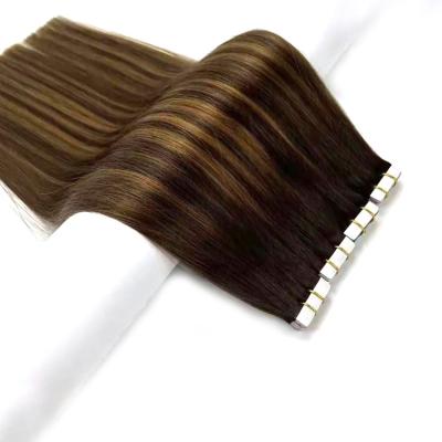 China Wholesale 100% Hair Tape In Hair Extension 100% Tape Natural Looking Human Hair , Double Sided Blonde Tape Hair Extensions for sale