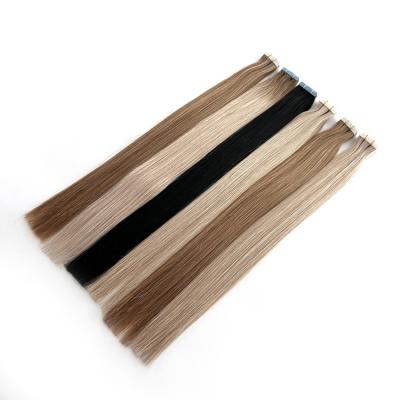 China Wholesale Silky Straight Wave Tape In Hair Extension Remy Hair Full Cuticle Double Sided Blonde Tape Hair Extensions For Salon for sale