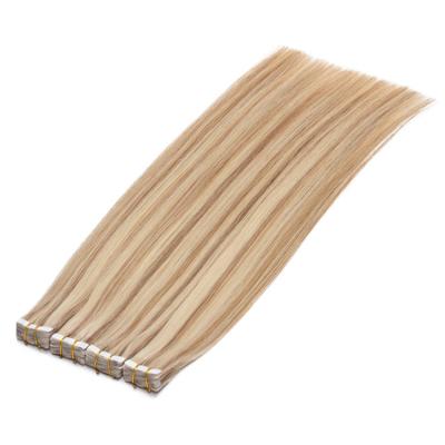 China European Silky Straight Double Wave Hair Tape Russian Pulled Hair Extension, High Quality Cuticle Remy Tape In Hair Extension for sale