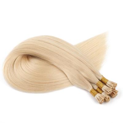 China Best Quality Straight European Human Hair Full Cuticle Virgin Remy Russian Hair Double Drawn I Tip Hair Extensions for sale