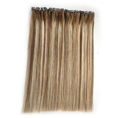 China Factory Price Natural Double Wave Full Lace Drawn Head Clip In Hair Extensions 100% Hair for sale