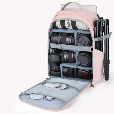 China Waterproof pink camera backpack soft laptop bag for dslr 700d caden canon nikon nx100 5d video brand intax mini 11 panasonic tenba besnfoto for sale