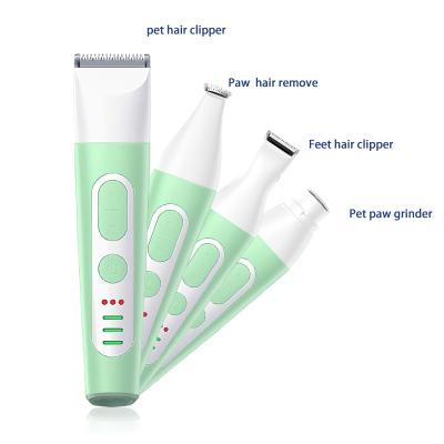 China Viable Rechargeable Professional Pet Clipper Led Lightweight Pet Nail Clipper 4 in 1 Multifunctional Pet Clipper for sale