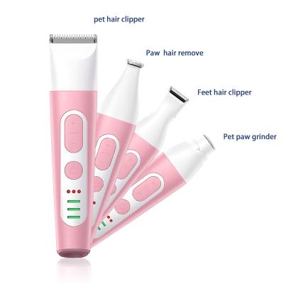 China Viable Pet Trimmer Pet Grooming Cat Dog Nail Clipper Cordless Low Noise Electric Animal Trimmer Dog Trimmer for sale