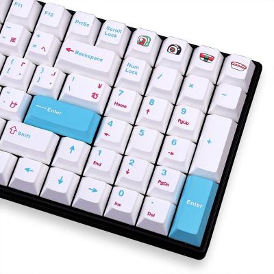 China Good Feeling + Resist Color To Fade Keycaps - High Quality Pbt 134 Keys Cartoon Pbt Dye Subbed Blue Keycaps for sale