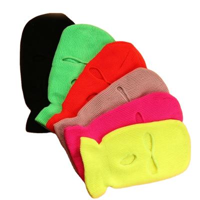 China Wholesale custom JOINT logo beanie hats knit full face cover ski mask 3 hole balaclava ski mask for sale