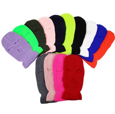 China Wholesale JOINT 3-Hole Knitted Cover Ski Mask,Winter Warm Full Face Balaclava Knit Full Face Mask For Outdoor Sports for sale