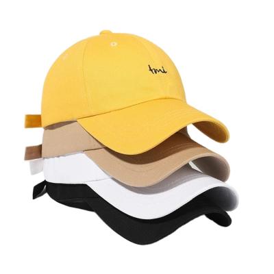 China 2021 New Small COMMON Baseball Cap Dad Hat Sun Visor Streetwear Flat Embroidered Solid Outdoor Hat Long for sale