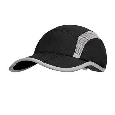 China Polyester JOINT Nylon Outdoor Hat UPF 50+ Folding Reflective Running Hat Unstructured Sports Hats For Men And Women for sale