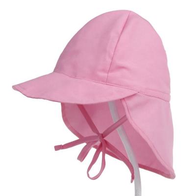 China Breathable Summer Baby Sun Hat Children Outdoor Neck Ear Cover Anti UV Protection Beach Hats Kids Girl Boy Swimming Fin Swimming Hat For 0-5 Years for sale