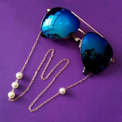 China 2019 new sunglasses chain OYE 277 sliver gold pearl sunglass chain holder for women for sale