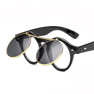 China Fashion Sunglasses OEM In Retro New Classic Custom Fashion Flip Sun Shading Glasses Explosion Men Flip Up Cover Sunglasses for sale