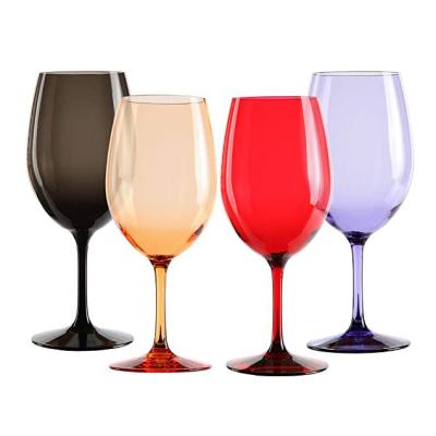 China Food Grade Glass Tritan Copolyester Champagne Wine Goblet Popular Plastic Tumbler Wholesale Viable for sale