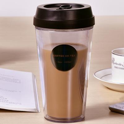 China Double Wall 12oz/14oz/18oz Reusable Viable Insulate Travel Coffee Tumbler Cup With Custom Clear LOGO for sale