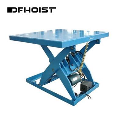 China Building material stores DFLIFT-basement 10t stationary scissor lift for home fixed lift table for sale