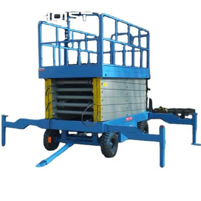 China Building Material Shops DFLIFT Small Electric Towable Scissor Lift 4Meters-12Meters Scissor Lift for sale