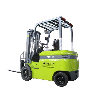 China Hotels Competitive Price Good Quality 4 Wheel Small Battery 2 Ton Electric Forklift for sale