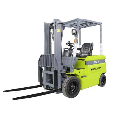 China Hotels DFLIFT CPD30 3t 3m Electric Forklift 4 Wheel Drive Forklift for sale