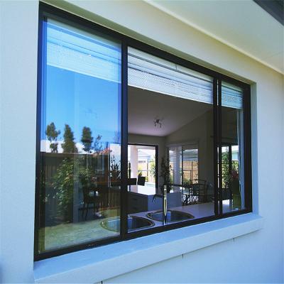 China Cheap Folding Narrow Aluminum Frame Modern Black Screen Design Sliding Windows And Doors for sale