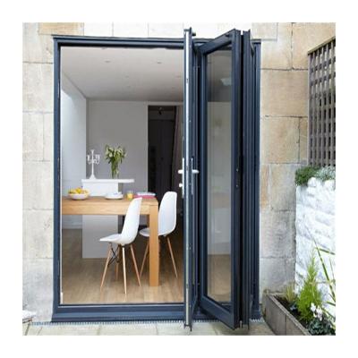 China Folding Aluminum Patio Bi-Fold Door Customized Accordion Doors Folding Door Screen for sale