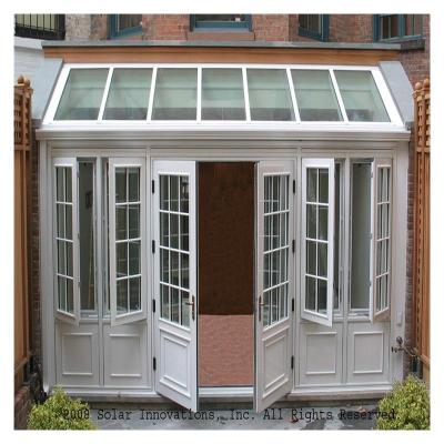 China Aluminum Frame Modern Arched Glass French Swing Doors for sale