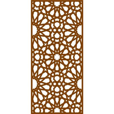 China Decorative; Easy to install; Corten Steel Garden Fence Screen Set Laser Cut Metal Screen for sale