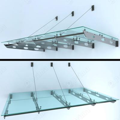 China Waterproof UV-Resistance Fireproof Aluminum Glass Covering Balcony Awnings for sale