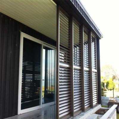 China Modern Aluminum Sun Shutters Exterior Sun Shade Sliding Awning Roller Shutter Windows Horizontal Aluminum Alloy 100mmx50mm Customized for sale