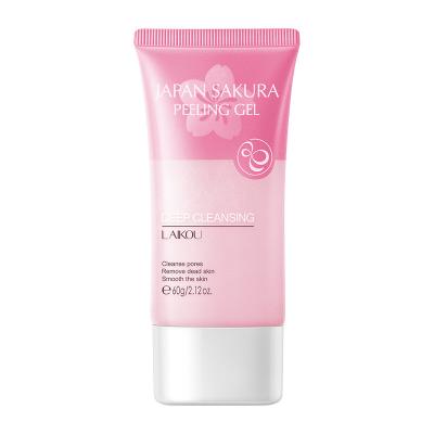 China Exfoliating Deep Cleansing Brightening Gel Japan Sakura Peeling Exfoliator LAIKOU Skin Care Face Gel Sakura Peeling Venha for sale