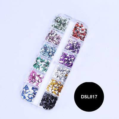 China Nail Art Decoration Hot Selling 12 Different Small Big Set Size 3D Crystal Nail Stones Box/Flat Back Rhinestones For Nail Art for sale