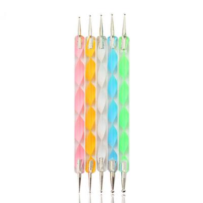 China Nail Art Decoration 5pcs Per Set Nail Art Design Dot Paint Tools Dotting Pen for sale