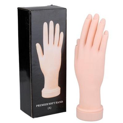 China Art Training Tool Rubber Practice High Quality Flexible Hand Training And Display Nail Artificial Hands for sale